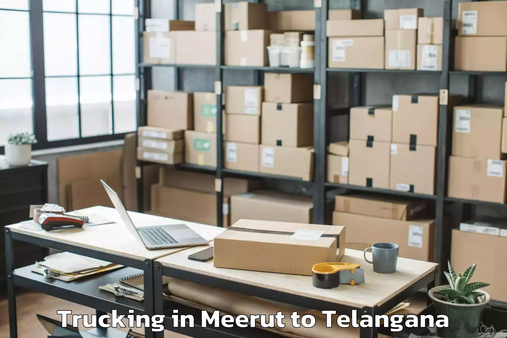 Leading Meerut to Manthani Trucking Provider